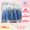 Váy bò giấy đũi 2 dây hoa nơ