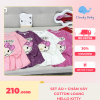 Set áo + chân váy cotton loang hello kitty