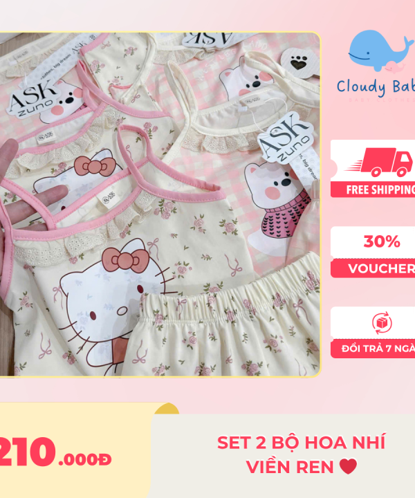 SET 2 BỘ HOA NHÍ VIỀN REN ❤️