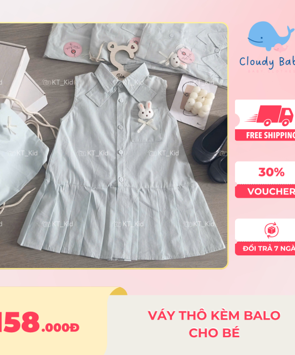 Váy thô kèm balo cho bé