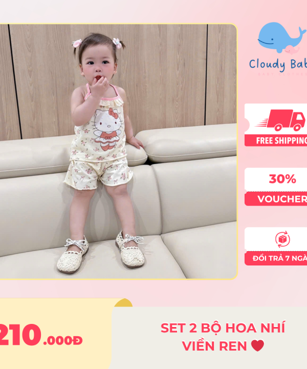 SET 2 BỘ HOA NHÍ VIỀN REN ❤️