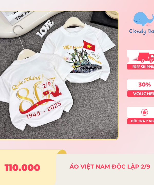 Áo Việt Nam Độc Lập chào mừng Quốc Khánh 2/9